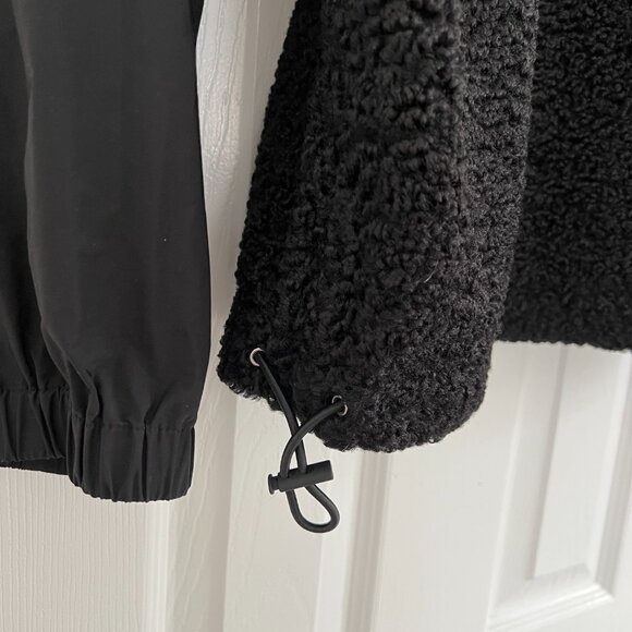 McQ Alexander McQueen Half-Zip Mixed-Media Pullover Track Jacket Black size 46 - Picture 7 of 16